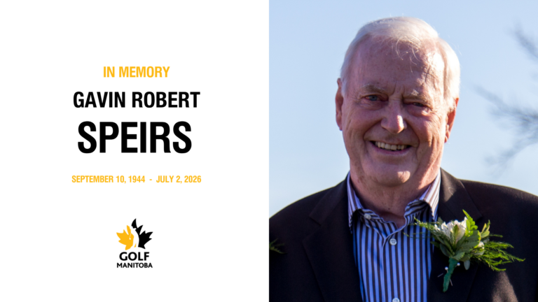 Golf Manitoba remembers Gavin Speirs Your paragraph text